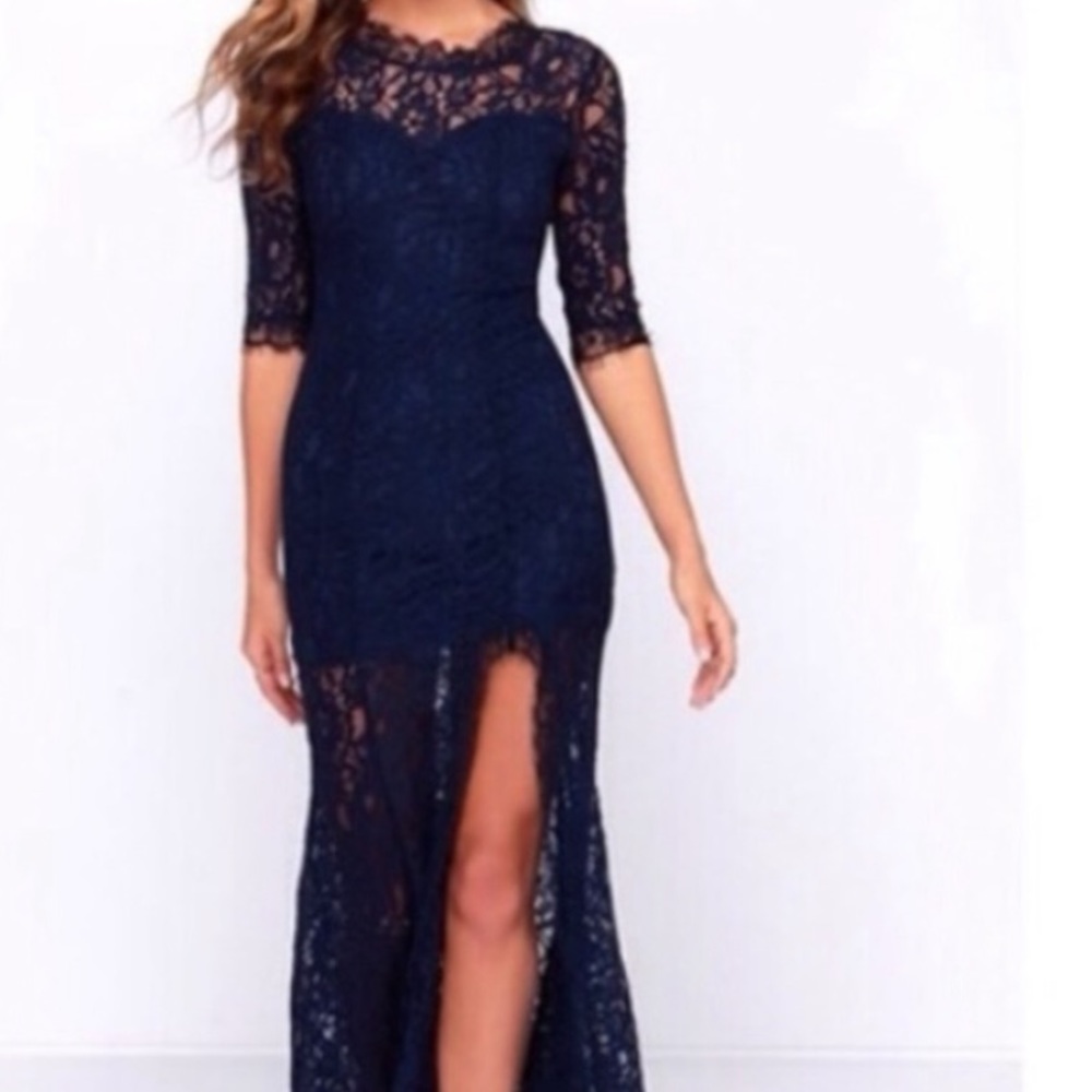 Lulu’s Navy Lace Dress S